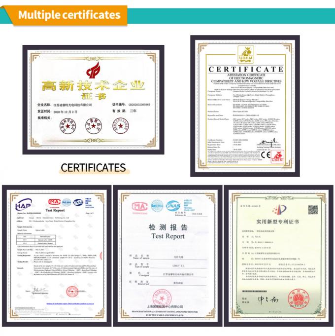 Unjacketed Color Coded Single Mode Fiber Pigtail 12 Core Cable Sc/APC Upc 5