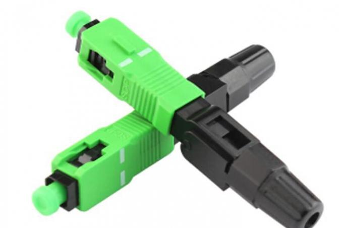 Sc APC Plastic Fiber Optic Quick Connector FTTH Singlemode Pre Polished Tools 2