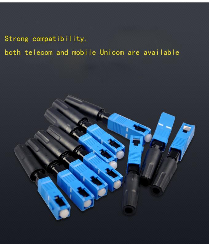 OEM-optische vezelconnector ingebedde enkelmodus 0,9 2,0 3,0 mm Sc APC Quick Connector 2