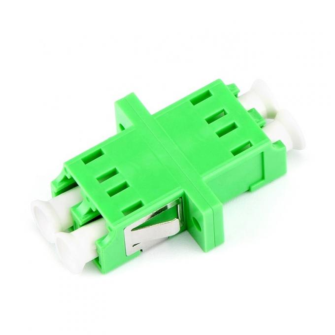 Duplex Single Mode Fiber Optic Adapter LC APC To LC APC Connector Adapter With Flange 0