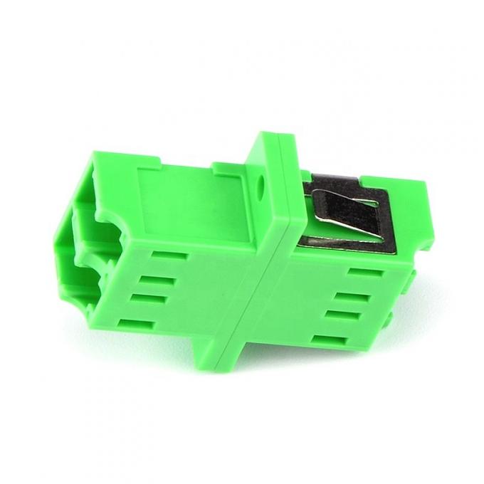 Duplex Single Mode Fiber Optic Adapter LC APC To LC APC Connector Adapter With Flange 1