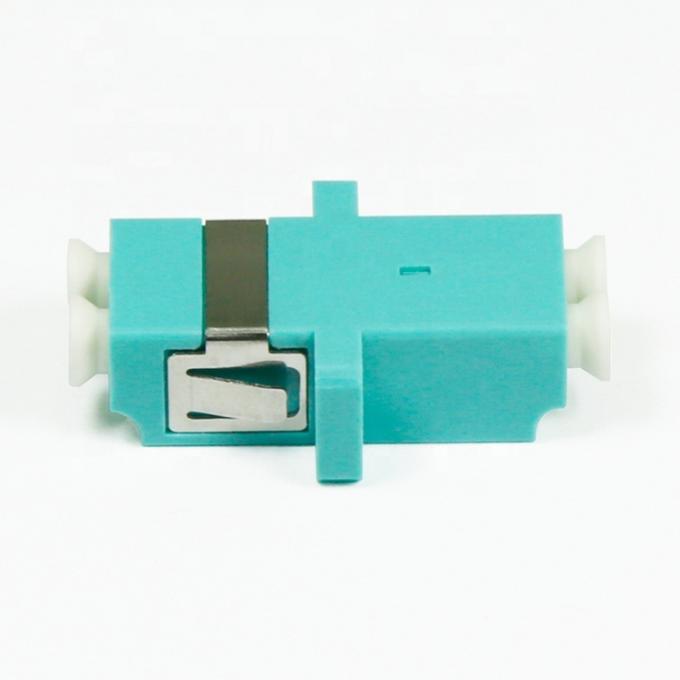 Adaptador de fibra óptica de plástico azul LC/Upc Duplex Om3 Adaptador de fibra de modo único 1