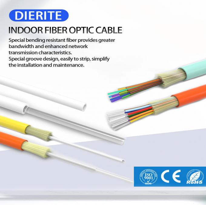 FTTH Flat Drop Cable With FRP Strength LSZH Fiber Optic Cable 2