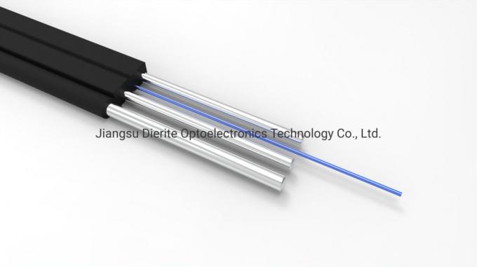 FTTH Flat Drop Cable With FRP Strength LSZH Fiber Optic Cable 3