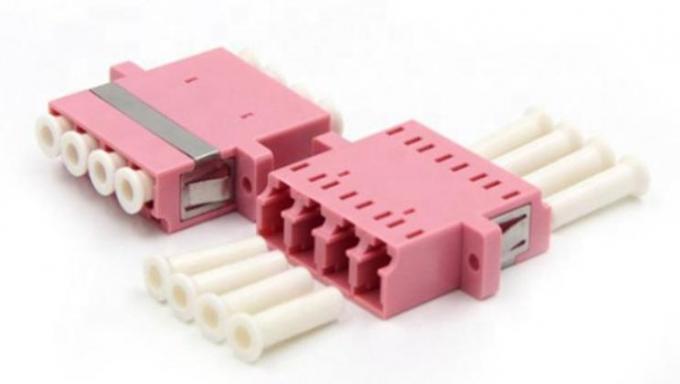 Om4 Glasvezel Adapter LC Upc naar LC Upc Quad Adapter met flens 1