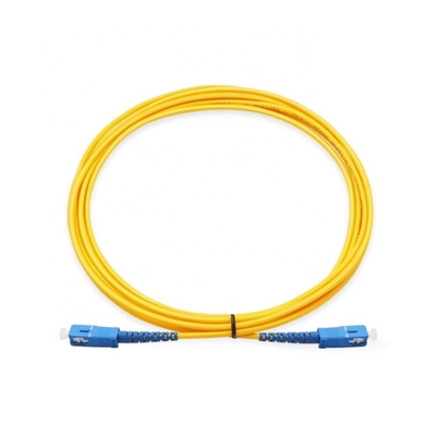 Simplex Single Mode Optical Fiber Cable SC UPC To SC UPC Aqua Jacket