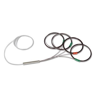 Bare Steel Tube Fiber Optic Splitter Mini Module PLC Splitter 250um Without Connector