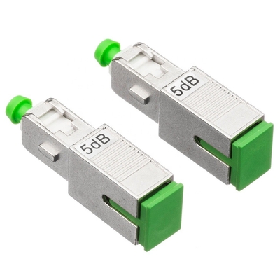 Metal Sc APC Fiber Optic Attenuator Single Mode Male To Female 3dB 5dB 10dB