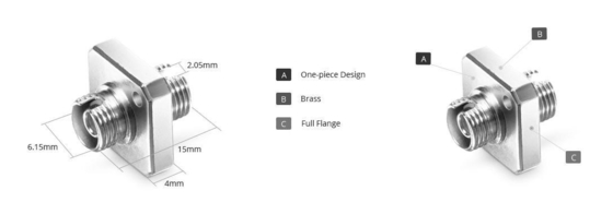 FC/Upc Flange Welded Type Fiber Optic Adapters Simplex Single Mode Optical Adaptor