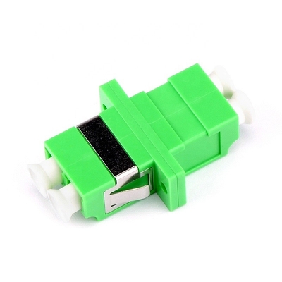 Duplex Single Mode Fiber Optic Adapter LC APC To LC APC Connector Adapter With Flange