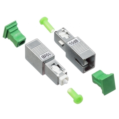 Metal Sc APC Fiber Optic Attenuator Single Mode Male To Female 3dB 5dB 10dB